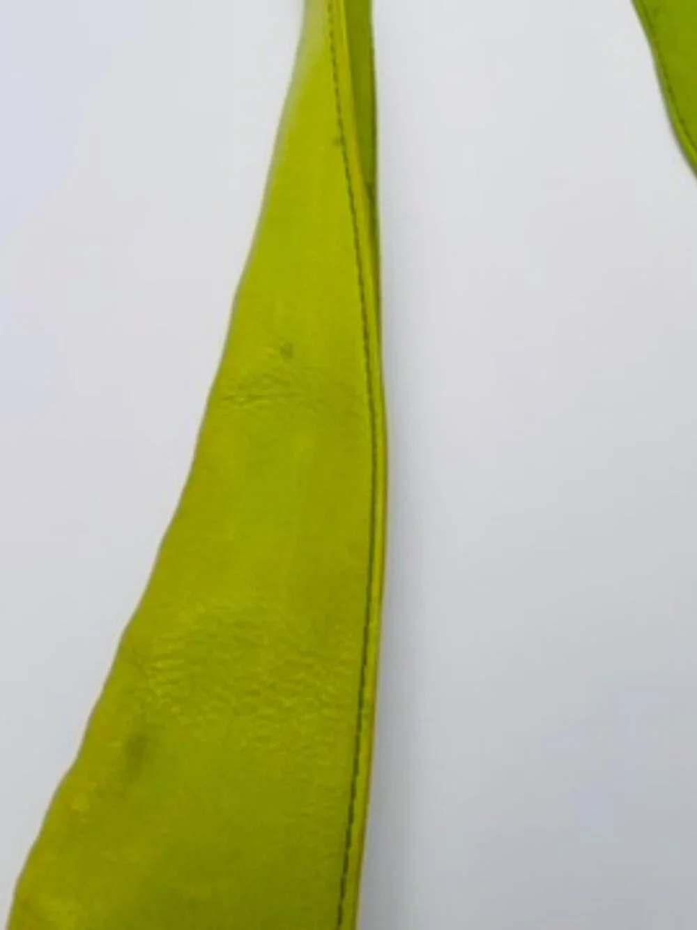 SABINA New York Real Leather Ergonomic Hobo Shoulder Bag Lime Green Chartreuse